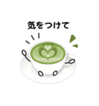 抹茶ちゃん 抹茶ラテ コーヒー シンプル2（個別スタンプ：29）