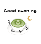 抹茶ちゃんシンプルver  抹茶ラテ 英語（個別スタンプ：11）