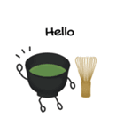 抹茶ちゃんシンプルver  抹茶ラテ 英語（個別スタンプ：12）