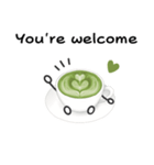 抹茶ちゃんシンプルver  抹茶ラテ 英語（個別スタンプ：21）