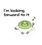 抹茶ちゃんシンプルver  抹茶ラテ 英語（個別スタンプ：23）