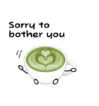 抹茶ちゃんシンプルver  抹茶ラテ 英語（個別スタンプ：26）