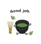 抹茶ちゃんシンプルver  抹茶ラテ 英語（個別スタンプ：27）