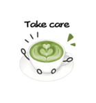 抹茶ちゃんシンプルver  抹茶ラテ 英語（個別スタンプ：29）