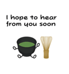 抹茶ちゃんシンプルver  抹茶ラテ 英語（個別スタンプ：31）