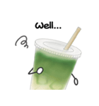 抹茶ちゃんシンプルver  抹茶ラテ 英語（個別スタンプ：33）