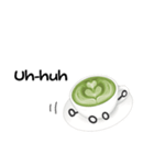 抹茶ちゃんシンプルver  抹茶ラテ 英語（個別スタンプ：37）