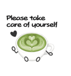 抹茶ちゃんシンプルver  抹茶ラテ 英語（個別スタンプ：38）