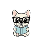 白フレンチブルドッグ毎日使えるスタンプ（個別スタンプ：16）