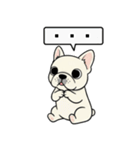 白フレンチブルドッグ毎日使えるスタンプ（個別スタンプ：18）