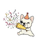 白フレンチブルドッグ毎日使えるスタンプ（個別スタンプ：33）