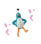 愉快なペンギン人間・乾杯カスタム（個別スタンプ：18）