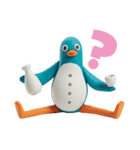 愉快なペンギン人間・乾杯カスタム（個別スタンプ：21）