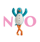 愉快なペンギン人間・乾杯カスタム（個別スタンプ：23）