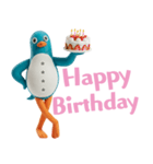 愉快なペンギン人間・乾杯カスタム（個別スタンプ：32）