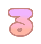 マシュマログラデーション♡ひらがな②（個別スタンプ：3）