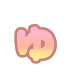 マシュマログラデーション♡ひらがな②（個別スタンプ：14）
