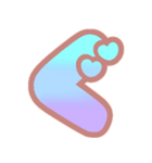 マシュマログラデーション♡ひらがな②（個別スタンプ：18）