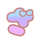 マシュマログラデーション♡ひらがな②（個別スタンプ：21）