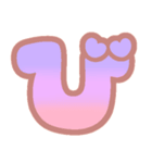 マシュマログラデーション♡ひらがな②（個別スタンプ：32）