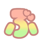 マシュマログラデーション♡ひらがな②（個別スタンプ：33）