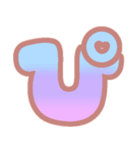 マシュマログラデーション♡ひらがな②（個別スタンプ：37）