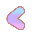 マシュマログラデーション♡ひらがな①（個別スタンプ：8）