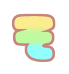 マシュマログラデーション♡ひらがな①（個別スタンプ：15）