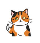 シュールでかわいい三毛猫のスタンプ（個別スタンプ：14）