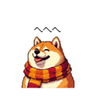 秋 冬 太っちょ柴犬 季節の気遣い（個別スタンプ：39）