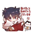 【再販】ツンデレ猫耳少年あけおめスタンプ（個別スタンプ：12）