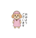 使いやすい敬語のトイプー(アプリコット)（個別スタンプ：1）