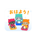 動く！冬 3びきのこねこ♪（個別スタンプ：4）