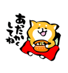 ふでしば【冬～春】柴犬、筆文字（個別スタンプ：10）