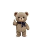 動く！クマのぬいぐるみ★ルルクマ(3D)（個別スタンプ：1）