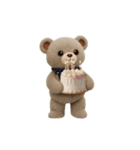 動く！クマのぬいぐるみ★ルルクマ(3D)（個別スタンプ：5）