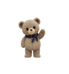 動く！クマのぬいぐるみ★ルルクマ(3D)（個別スタンプ：7）