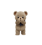 動く！クマのぬいぐるみ★ルルクマ(3D)（個別スタンプ：9）