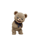 動く！クマのぬいぐるみ★ルルクマ(3D)（個別スタンプ：11）