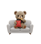 動く！クマのぬいぐるみ★ルルクマ(3D)（個別スタンプ：19）