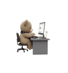 動く！クマのぬいぐるみ★ルルクマ(3D)（個別スタンプ：21）