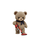 動く！クマのぬいぐるみ★ルルクマ(3D)（個別スタンプ：22）