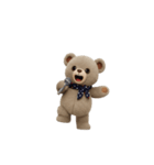 動く！クマのぬいぐるみ★ルルクマ(3D)（個別スタンプ：24）