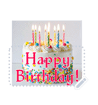 文字入力できる♥誕生日＆クリスマスケーキ（個別スタンプ：3）