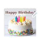 文字入力できる♥誕生日＆クリスマスケーキ（個別スタンプ：6）