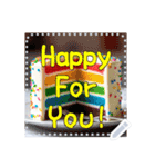 文字入力できる♥誕生日＆クリスマスケーキ（個別スタンプ：17）