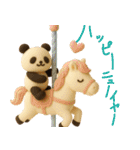もちもち3D★馬とパンダのあけおめ2026（個別スタンプ：8）