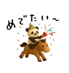 もちもち3D★馬とパンダのあけおめ2026（個別スタンプ：9）