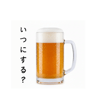 待ち合わせする生ビール☆年末年始（個別スタンプ：3）