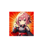 かわいい戦う女子☆和装リアクション（個別スタンプ：6）